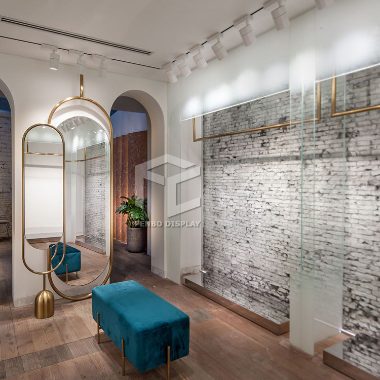 MDF 1150mm High Clothing Shop Display Furniture 1100mm Long